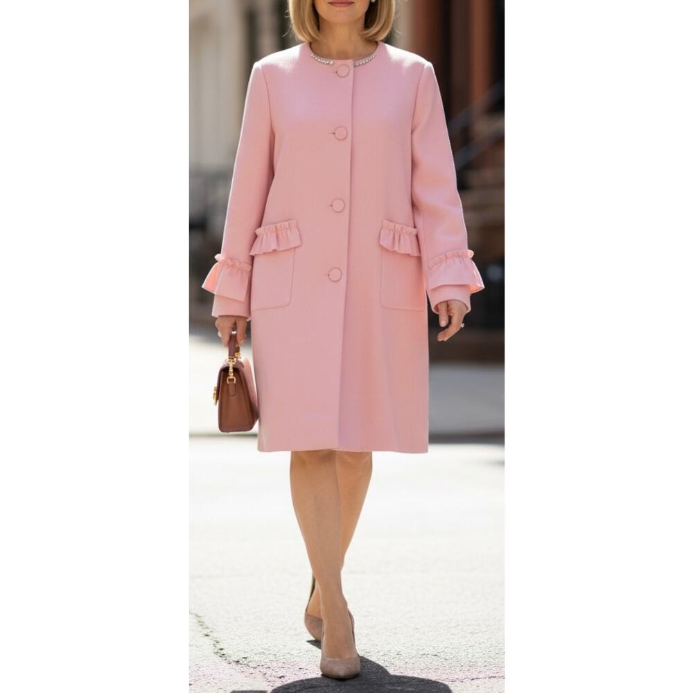 Blumarine Blugirl Jacket Pink Stretch Crepe Button Front